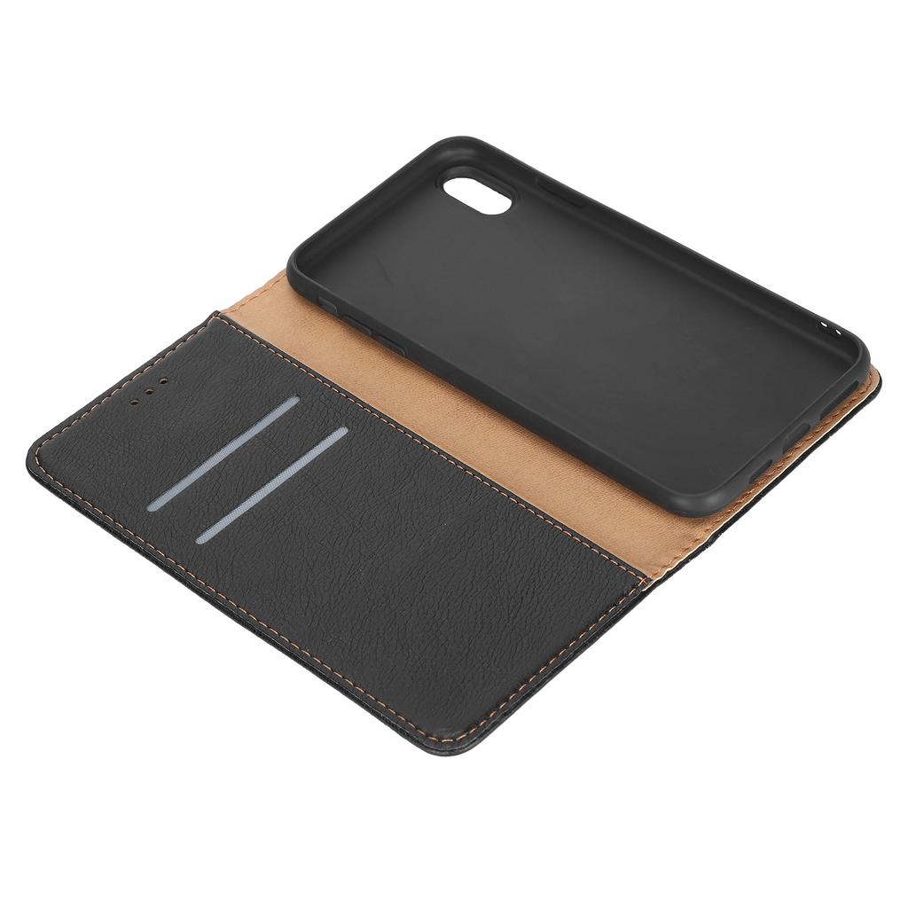 PU Leather Wallet Flip Cover with Credit Card Slot Magnetic Closure Shockproof Case for IPhone XS MAX