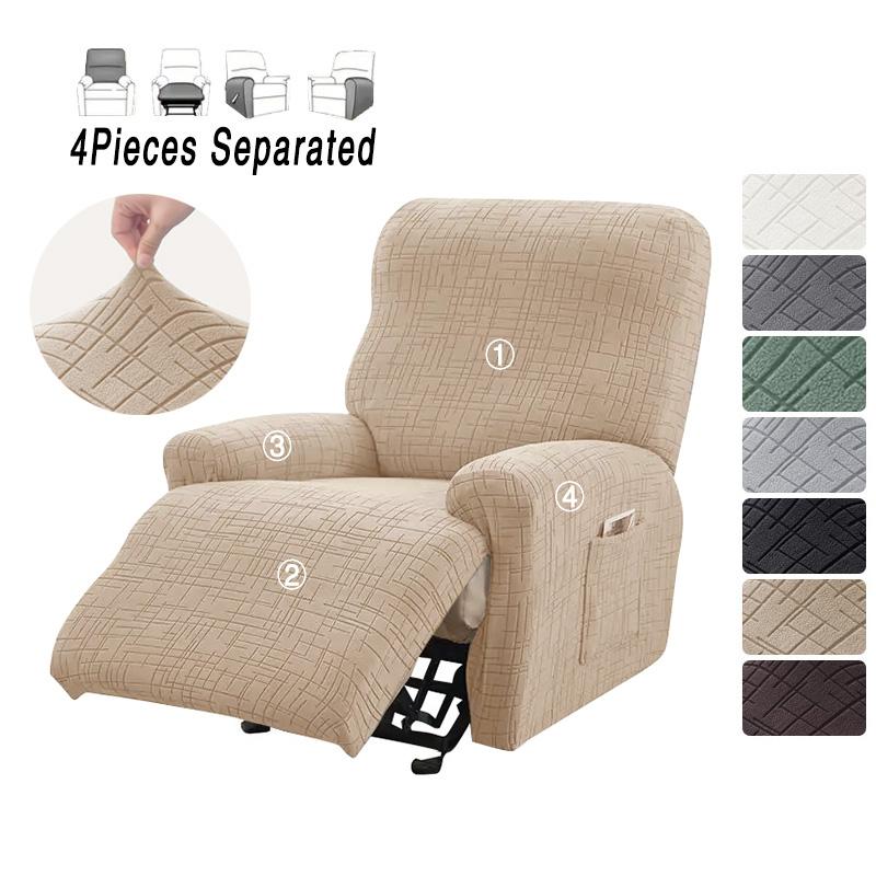 Jacquard Recliner Sofa Cover Stretch Split Armchair Chair Covers 1 Seater Anti-dirty Sofa Covers Protector for Living Room