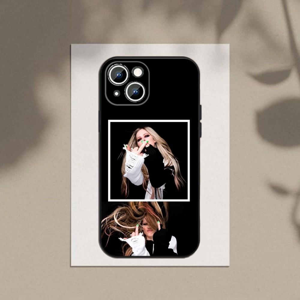 A-Avril L-Lavigne Coque Phone Case For Apple iPhone 15,14,13,12,11,XS,XR,X,8,7,Pro,Max,Plus,mini Silicone Black Cover