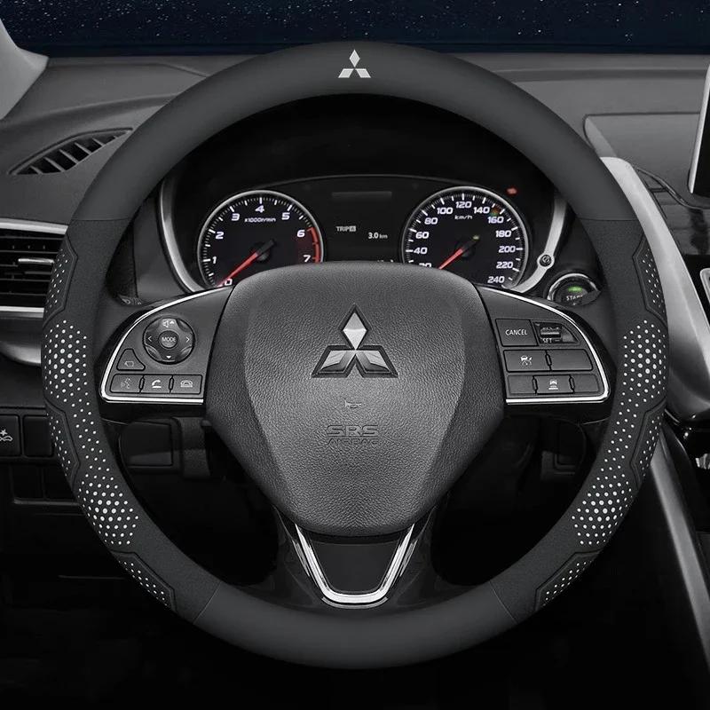 Auto Wildleder Kohlefaser Leder Lenkradabdeckung für Mitsubishi Outlander Pajero Asx Lancer EX Evolution L200 Triton RALLIART