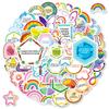 56 Relaxation Color Text Graffiti Stickers Diy Stationery Luggage Waterproof Decorative Stickers