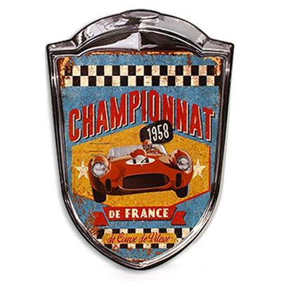 [A1126] - Retro-Metallschild 'Championnat de France' 1958 - 35x25 cm