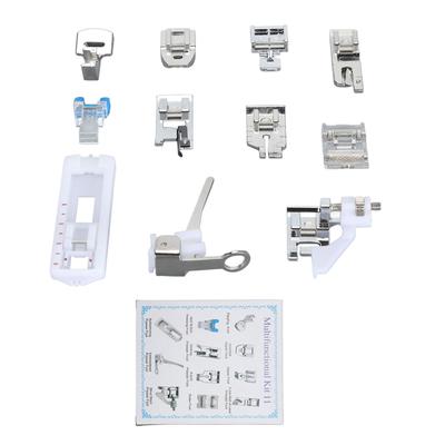Set Piedini Premitori per Macchina da Cucire di Ricambio Piedini Premitori per Cerniera per Macchina da Cucire Domestica 505A 11 pezzi