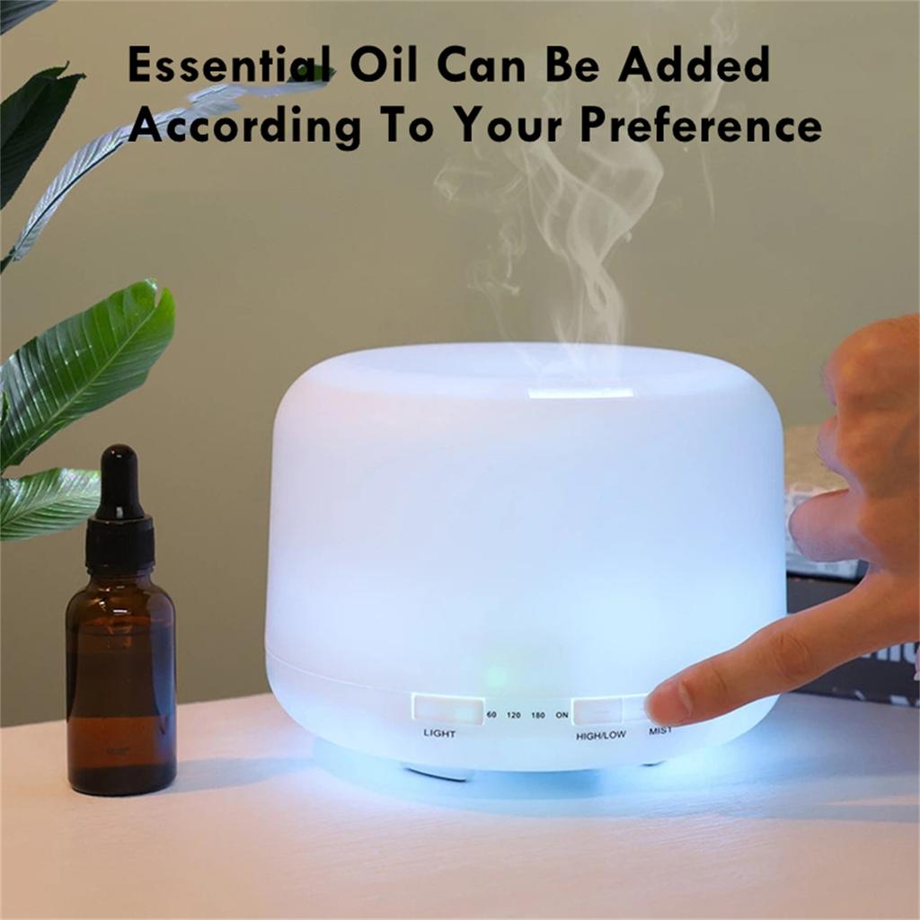 500ML Ultrasonic Automatic Aroma Diffuser Mist Humidifier for Home Use with 7 LED Colorful Light USB Charging Timer Function