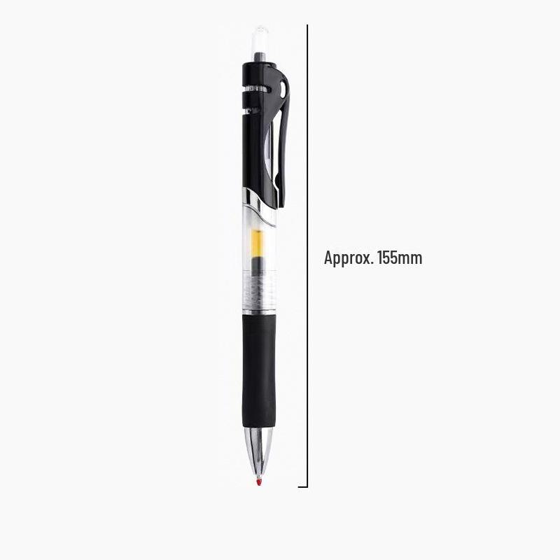 K35 Push Gel Pen - Student Exam Special, Non-Morning, Black/Blue Ballpoint, Water-Based Signature Pen Refill