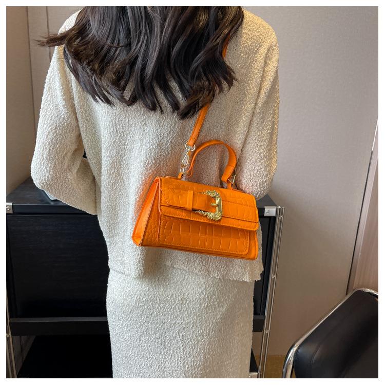 Faux Leather Crossbody Bag for Women, Minimalist Single Strap Shoulder Purse, Soft Square Handbag