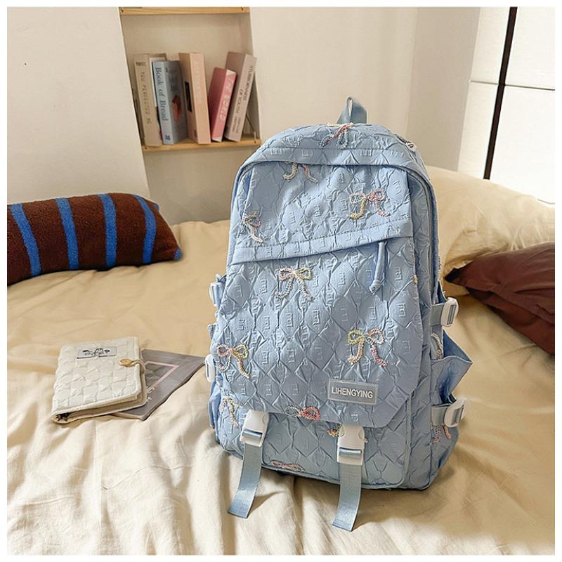 School bag for female junior high school students, high value, cute bow backpack, large capacity, grade 3 to 6 primary school students backpack