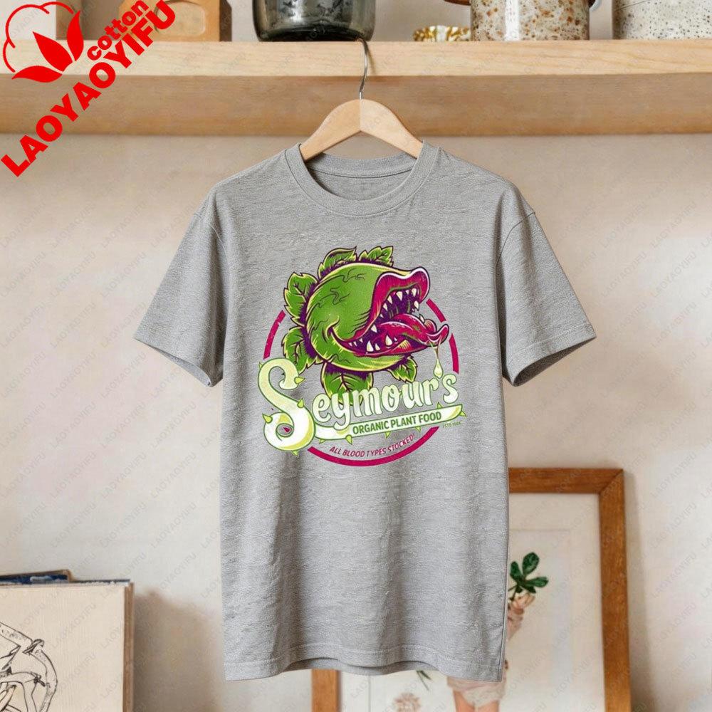 

Seymours Organic Plant Food Little Shop of Horrors Unisex Women Retro Tee Tops Unisex Summer Creative Pattern Print Design T Shirt S