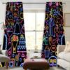 Colorful Heart Lip Printing Curtain Rod Pocket Window Treatment for Bedroom Office Kitchen Living Room Study Home Decor 2pcs