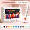 48-Color Washable Acrylic Marker Set with Soft Tips - Non-Bleeding, Stackable for Elementary Art Use