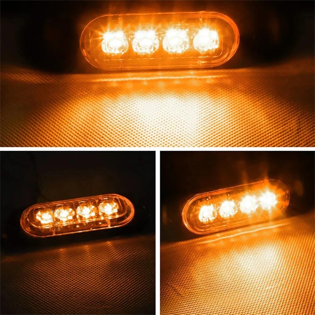 LED Side Marker Lights Red Clearance Trailer Truck RV LED Light Lamp Red Waterproof 12/24V Safety Warning Width Indicator