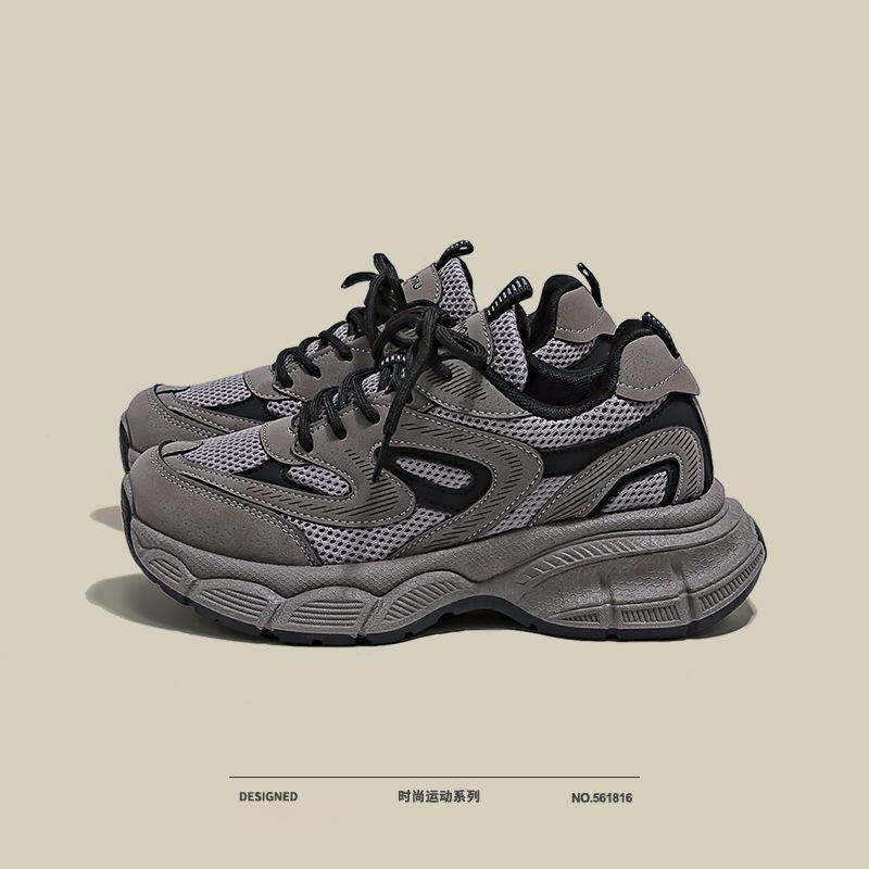 

Dad shoes women s summer and autumn height increase 2025 mesh breathable versatile ins super fire casual platform sports shoes 40 серый