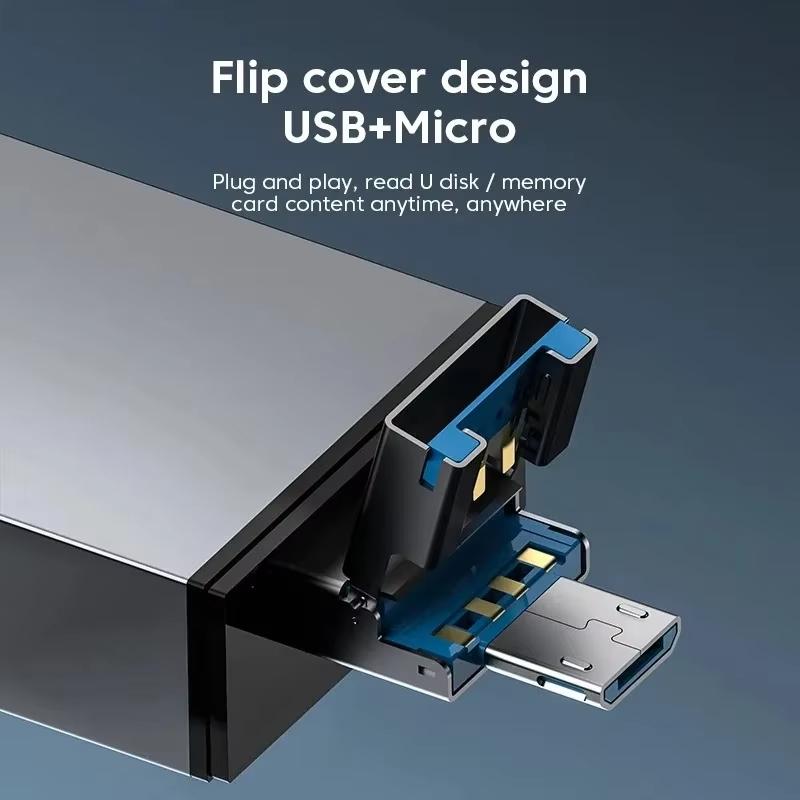 7-in-1 Multifunction USB 3.0 Card Reader U Disk Type-C/Micro USB/TF/SD Flash Drive Memory Card Reading Adapter Phone Accessories