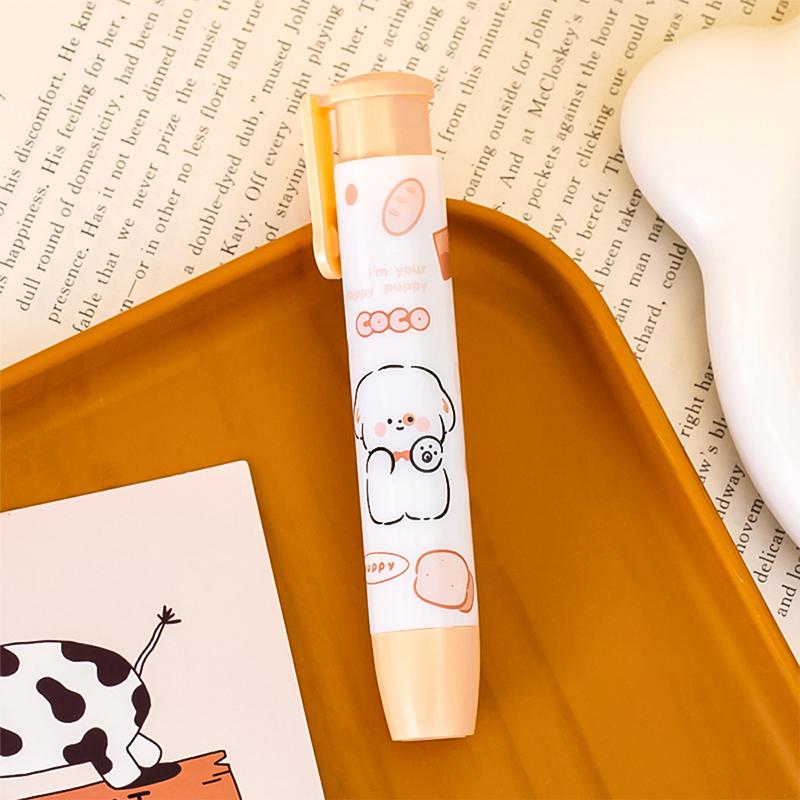 1pc Cartoon Capybara Push-pull Erasers Student Rubber Writing Drawing Eraser Creative Pencil Eraser School Supplies Stationery