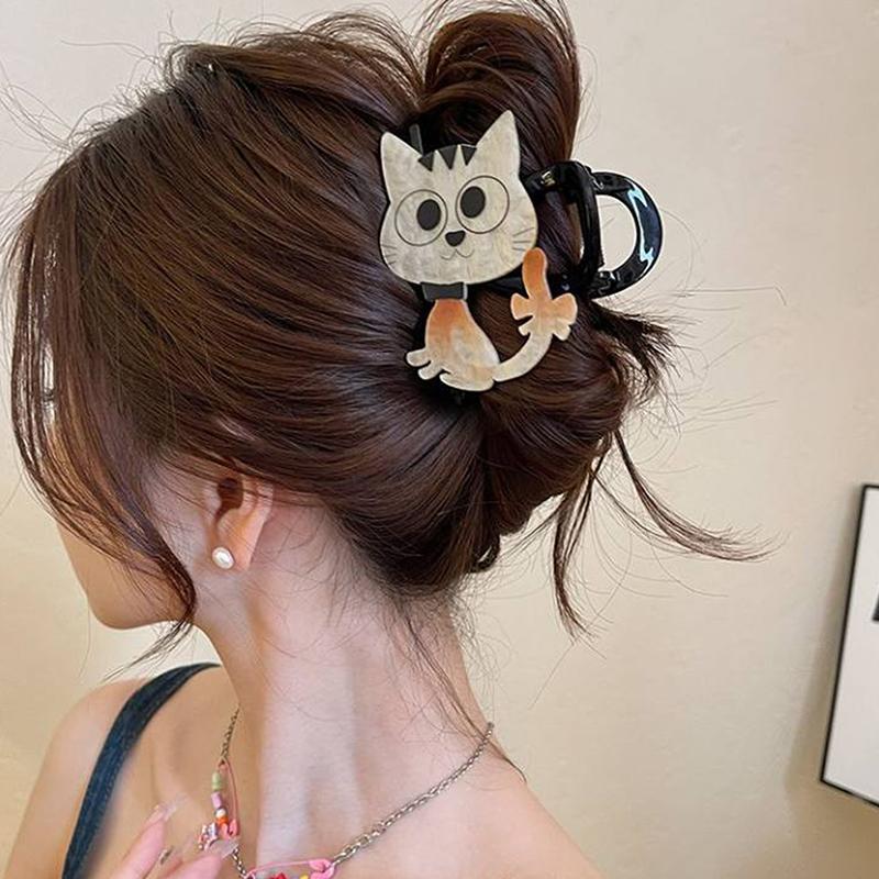 Red Button Grab Clip Women 2024 Back Of Head Hair Clip Headpiece Hairpin Hair Accessories