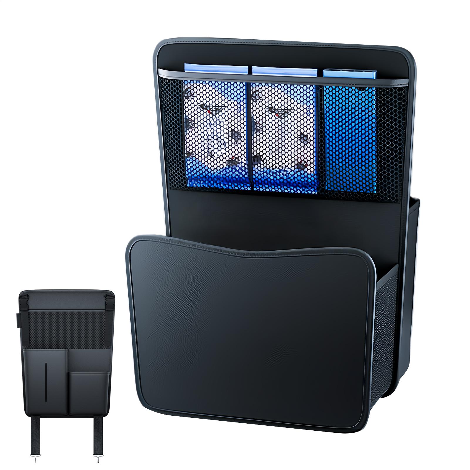 Car Middle Seat Storage Pocket Multifunctional Leather Console Storage Holder Tissue Box Central Control Storage Organizer CHINA