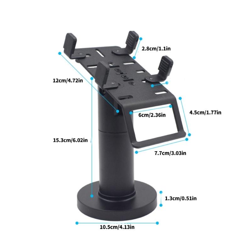 POS Machine Display Brackets Stand Retail Shop Adjustable Card Terminal Stand With Concealed Cable Channel