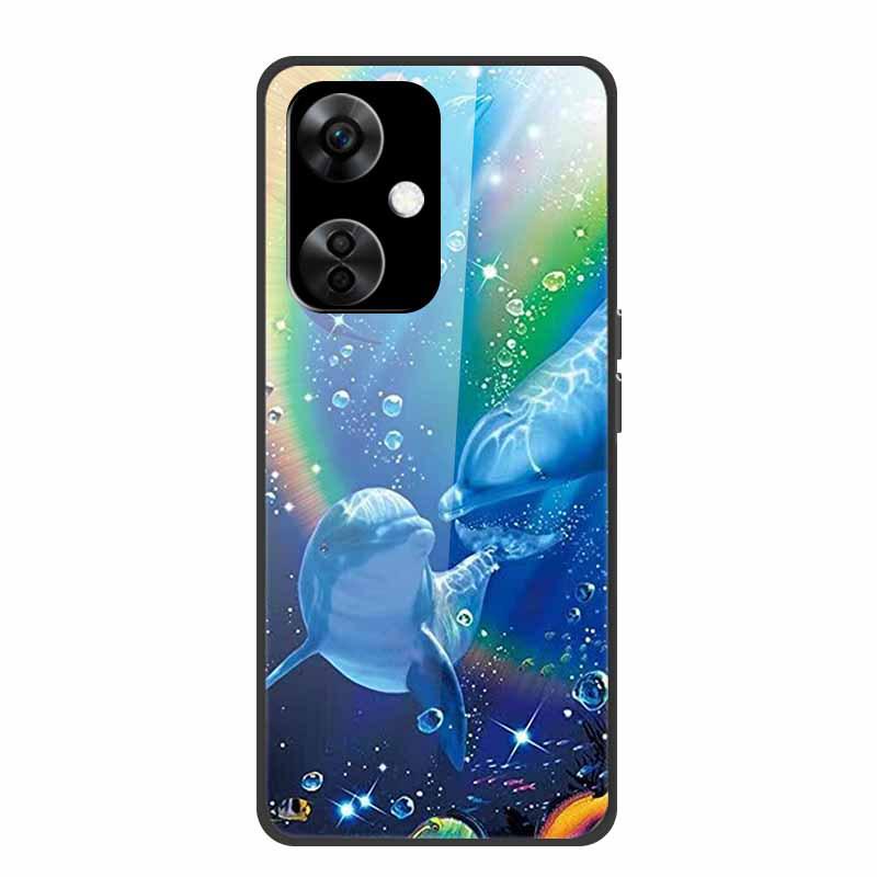 Personalisierte bunte Landschafts-Handyhülle mit gehärtetem Glas für OnePlus NORD CE 3 5G