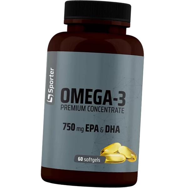 

Омега 3, Риб ячий жир, Omega 3 Premium Concentrate 750, Sporter 60гелкапс (67584001) 60softgels