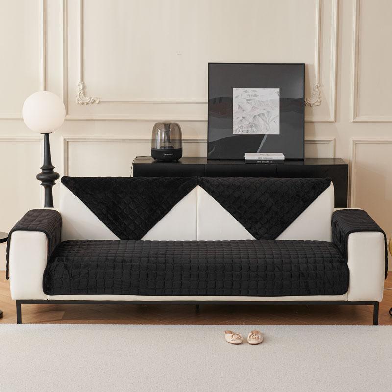 Autumn and Winter Thickened Non-slip Flannel Sofa Cushion Plush Sofa Towel Cushion