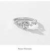 Modian S925 Sterling Silver Zircon Ring: Elegant Korean-Style Women's Wedding Ring with Hollow Design.