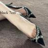 Tacchi Alti da Donna con Strass Nuove Sexy Scarpe Singole Moda Festa Stiletti Punta Acuta Colore Solido Scarpe Basse a Punta