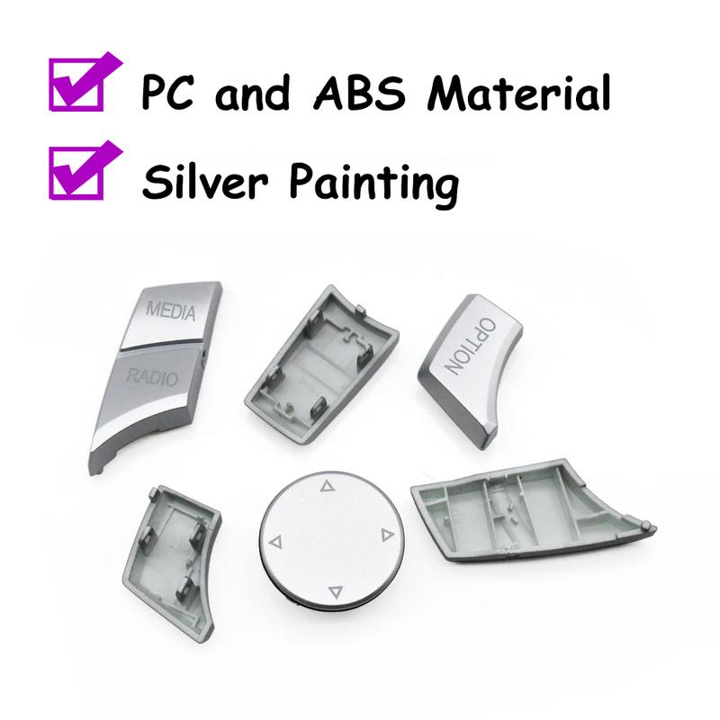 Silver F20 F22 F30 F34 F36 F10 CIC IDrive Multimedia Control Button Cover Keys Cap For BMW 1 2 3 4 5 6 7 X3 X4 X5 X6 F02 F06 F25