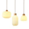 Japansk Stil Tre Restaurant Pendellampe Nordisk Minimalistisk Krem Gjestgiveri Bar Disk Soverom Sengegavl Glass Pendellampe