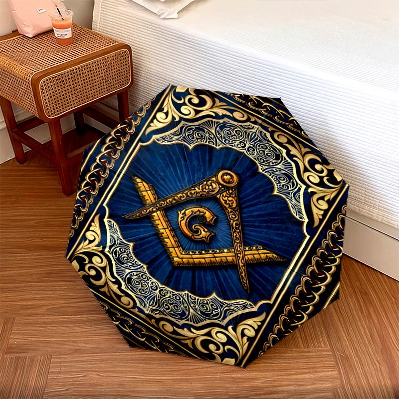1PC Freemasonry Umbrella Portable Folding Umbrella Iron Frame Hole Bone Structure Outdoor Home Umbrella A6