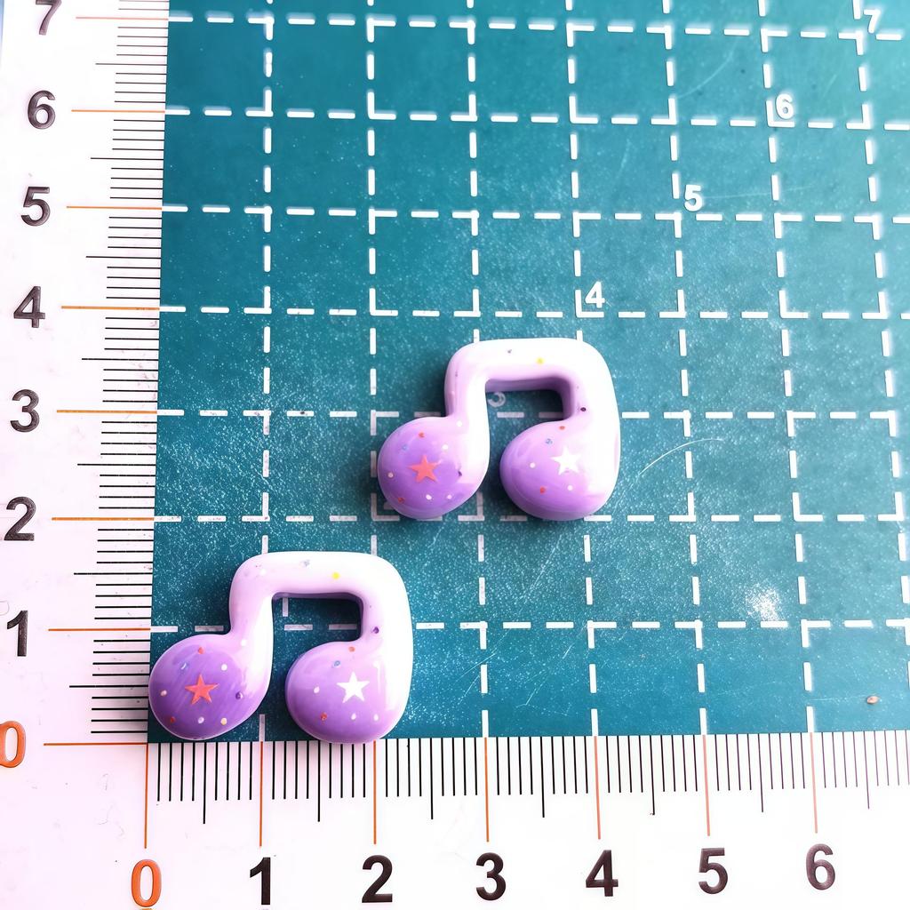 Musical Note Star Resin Accessories: Phone Case, Hair Clip, Tie, Keychain, Sticker