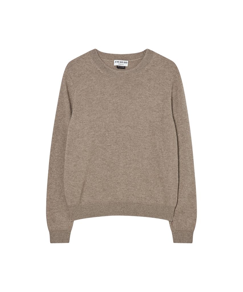 Jeunesse Quoi [100% Cashmere] Signature Crewneck Cashmere Pullover_ Mocha