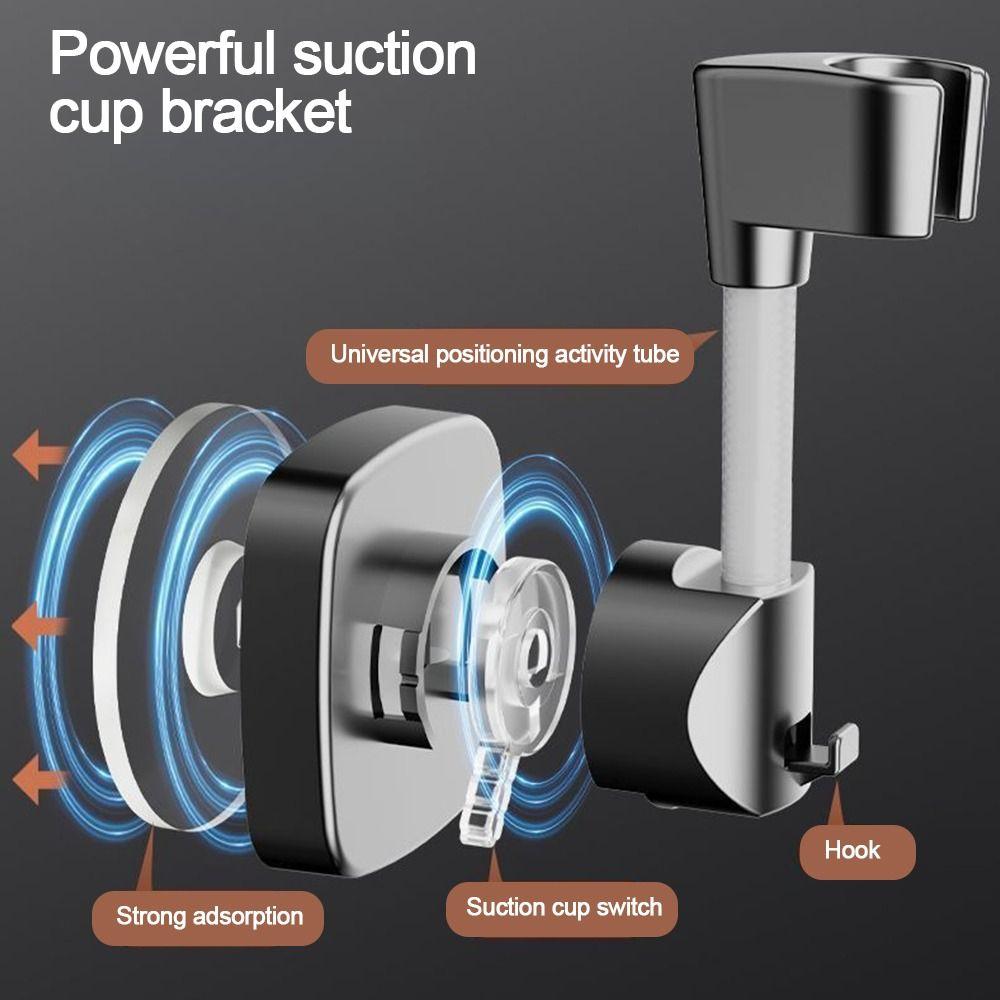 Relocatable Showerhead Bracket Adjustable Sprayer Fixed Base Bathroom Accessories