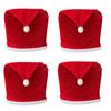 Christmas Chair Cover Santa Hat Dining Chair Covers for New Year 2023 Christmas Party Home Kitchen Table Decoration Gift