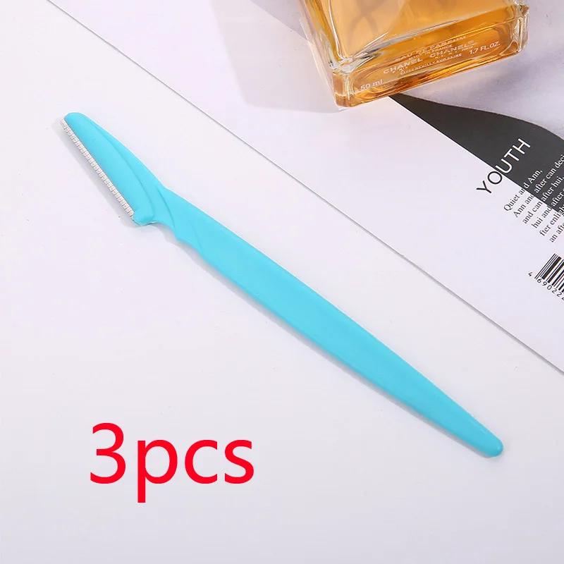 

3 шт., триммер для бровей, безопасный мини-портативный безболезненный бритвенный станок для лица, чистое лезвие, бритва, фрезы для бровей, инструмент для бритья волос, макияжа CHINA