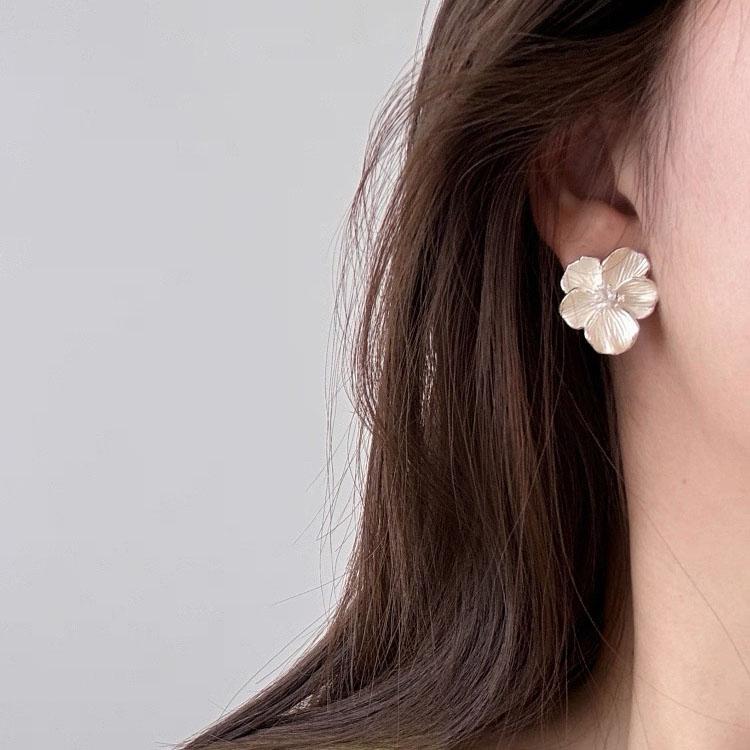 Xiaomi 925 Sterling Silver Vintage Earrings For Women Trendy Simple Sparkling Flower Earring Jewelry Prevent Allergy Party Accessories