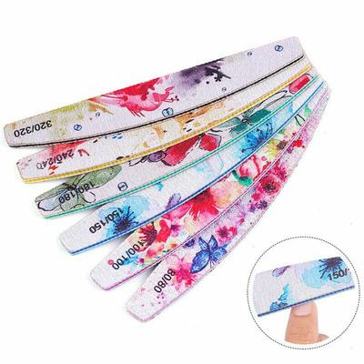 6 Adet Nail Art Dosyaları Çiçek Baskı Zımpara Tampon Blok Pedikür Manikür Aracı Set
