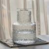 Ripple Textured Glass Vase, Clear Ice Pattern Flower Vase for Home Decor, Modern Minimalist Floral Arrangement Vase