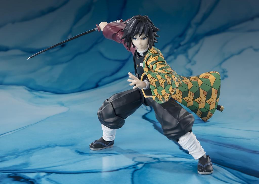 TAMASHII NATIONS Demon Kimetsu no Yaiba Giyu Tomioka approximately 150mm painted movable figure S.H.Figuarts Slayer PVC&ABS