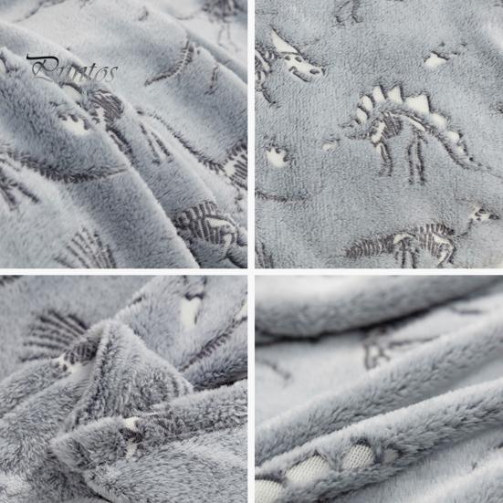 Dinosaurier-Überwurfdecke, leuchtet im Dunkeln, für Kinder, Schlafzimmer, Bett, Sofa, Reise, leichte, plüschige, gemütliche, warme Nickerchendecke fürs Büro, für alle Jahreszeiten