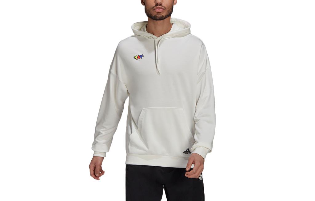 adidas Sweatshirts Men's White Hooded Moderate Regular H61132