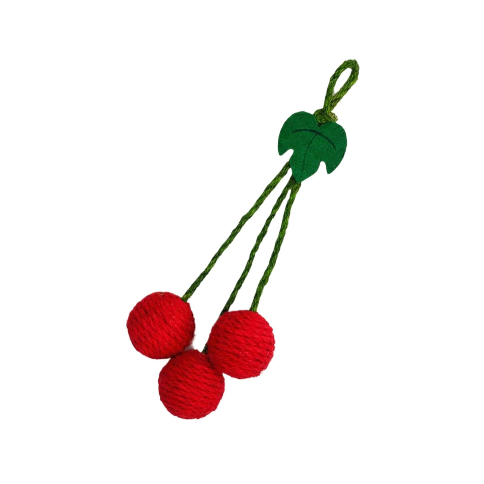 

Hanging Sisal Fruit Toy Ball Interactive Resistant Teaser Toy one size червоний