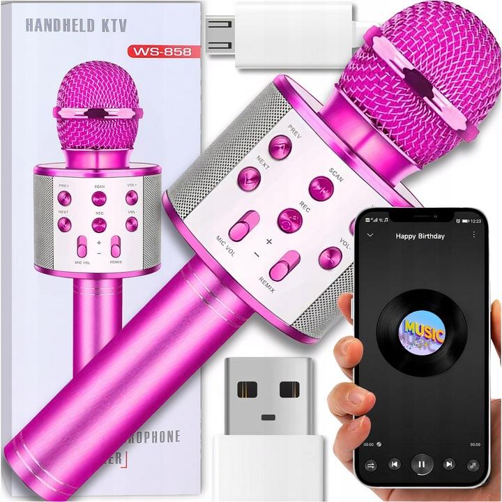 Mikrofon Karaoke Dla Dzieci Bezprzewodowy Głośnik Bluetooth Prezent Święta