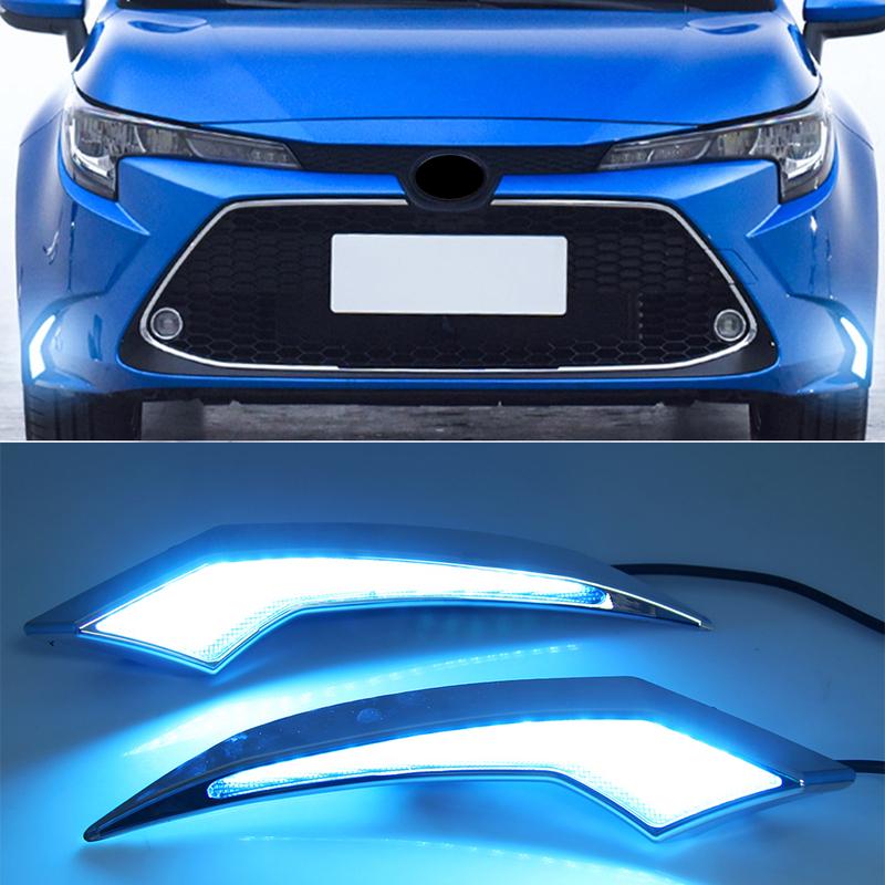 For Toyota US Corolla L/LE/XLE Hybrid Levin Dynamic Turn Signal Car DRL LED Daytime Running Light