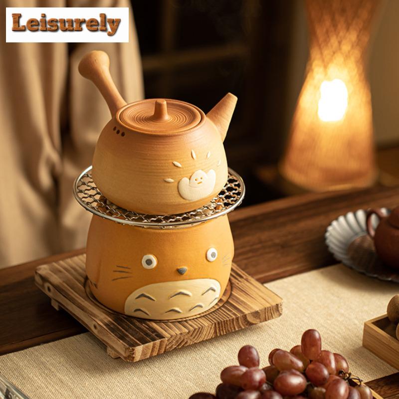 Cute Animasl Carbon Furnace Dry Fired Pot For Electric Stove Boiling Water Kettle Surrounding Furnace For Tea Making Accessories