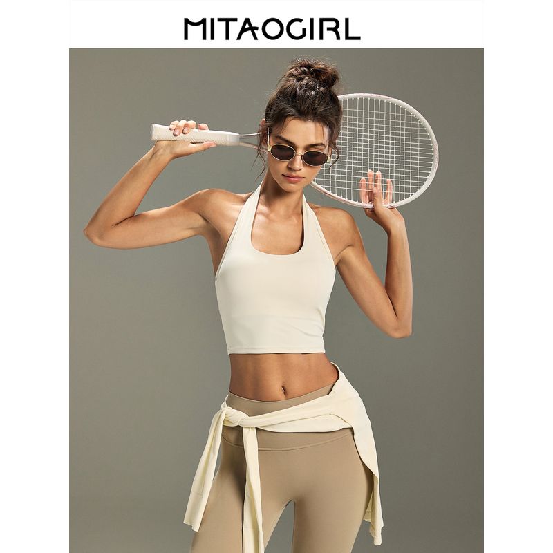 Mitaogirl Kendall Sports Vest Female Running Outfit Fitness Yoga Wear Quick Drying Clothes Outwear Halter Top