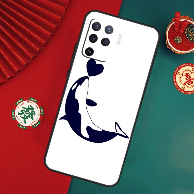 Orcas Whale Case For Oppo A76 A16 A96 A17 A60 A40 A80 A98 A58 A78 A18 A38 A57 A74 A54 A94 A15 A5 A6 Pro