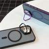 Applicable apple 16/15/14 pm mobile phone case magnetic suction hardware lens frame bracket skin feeling iphone17 mobile phone case