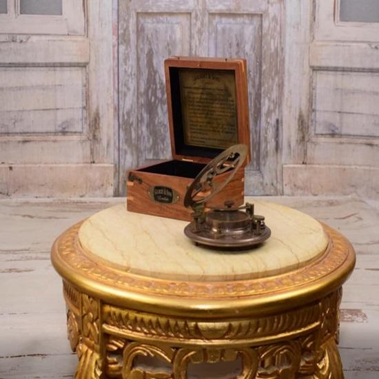 12.7 Cm Brass Gilbert Compass In Wooden Gift Box Nautical Accessory Marine Enthusiasts Boat Decor Gift for Sailors Office Decor