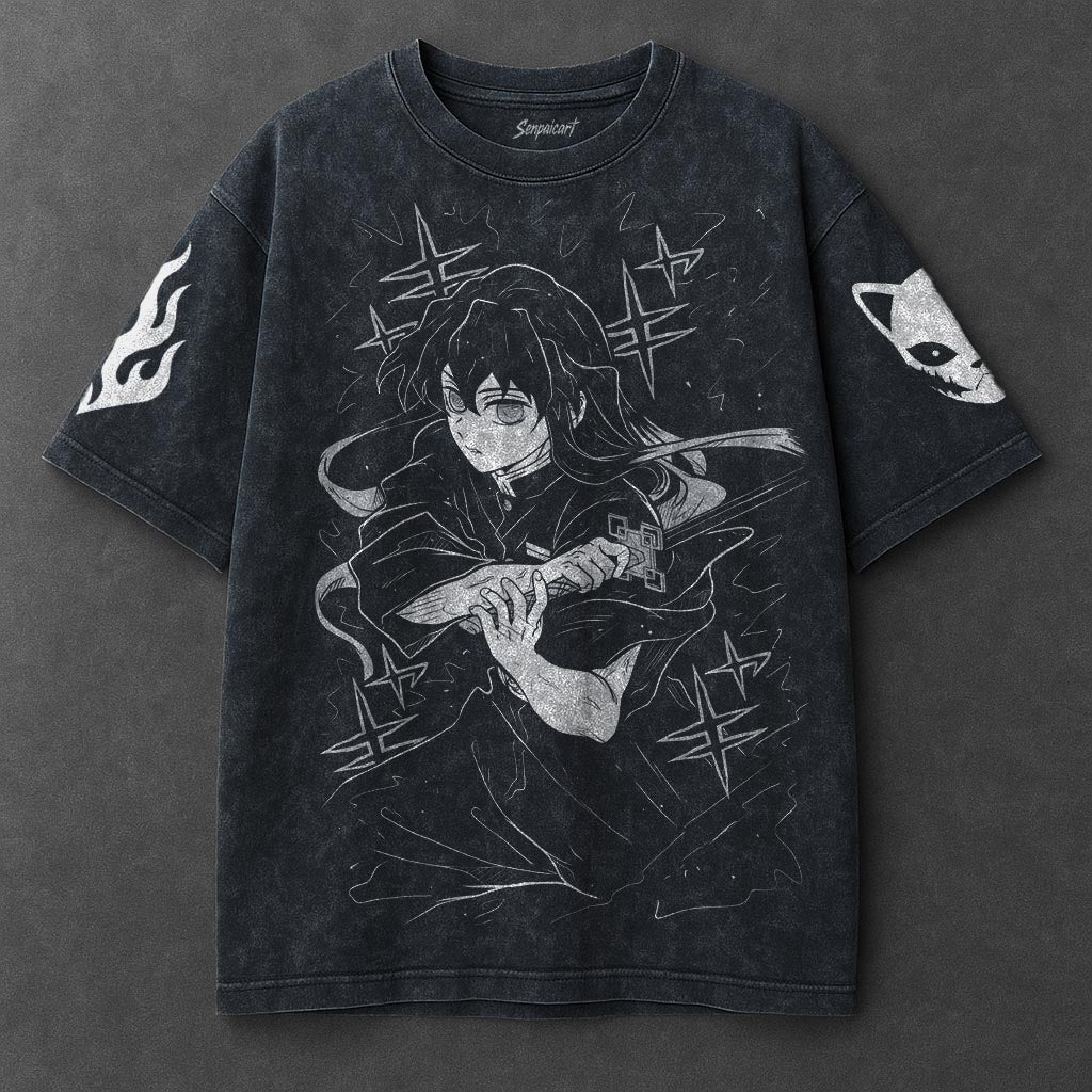 Japanischer Anime Demon Slayer T-Shirt Gewaschen Herren Damen Baumwollkleidung Sommer Kurzarm Lässige Lockere T-Shirts Damen Herrenkleidung Bequeme Oberteile