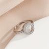 Gold Sliver Color Hoop Shape Zirconia Cuff Rings For Women Copper Paved Diamond Openable Finger Accessory